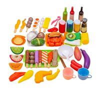 Kids Play Barbecue - Complete Educational Interactive Kitchen Accessories | Kids BBQ Cooking Toy Set | for Prechoolers Kindergarten Students Boys Daughter Son