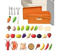 Kids Play Food Set | boost hand-eye coordination Educational | Pretend Food for Kids Kitchen,for Preschoolers Girls Home Party Travel Kindergarten