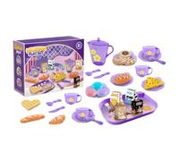 Kids Play Kitchen, 33 Pieces, Mini Tea Party Game, Fun Kitchen Playset, Pretend Cooking Set, Encourages Social Skills for Boys Girls, Birthday Christmas Easter Indoor