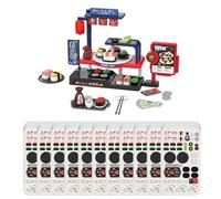 Kids Play Kitchen, Grocery Store Toy, 31x22x8cm/12.2x8.66x3.15 Inches Interactive, Transforming Design, Lights and Sound Features, for Indoor Pretend and Learning Fun
