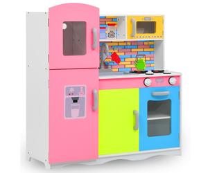 Kids' Play Kitchen MDF Multicolour Toddlers Role Pretend Pack vidaXL