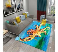 Kids Play Rug 100 X 200 Cm Washable Kids Area Rugs For Boys Bedroom Non-Slip 3D Animal Octopus Carpet Durable Living Room Mat Rug For Playroom Children Bedroom Boys Decor /9283448961728