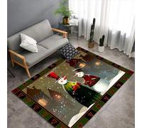 Kids Play Rug 160 X 230 Cm Washable Kids Area Rugs For Boys Bedroom Non-Slip 3D Santa Claus Snowman Animal Elk Carpet Durable Living Room Mat Rug For Playroom Children Bedroom Boys Deco /1993845682428