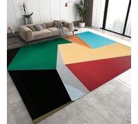 Kids Play Rug 180 X 280 Cm Washable Kids Area Rugs For Boys Bedroom Non-Slip 3D Abstract Geometric Lines Carpet Durable Living Room Mat Rug For Playroom Children Bedroom Boys Decor -951938845612