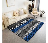 Kids Play Rug 200 X 300 Cm Washable Kids Area Rugs For Boys Bedroom Non-Slip 3D Abstract Animal Leopard Print Carpet Durable Living Room Mat Rug For Playroom Children Bedroom Boys Decor -513410986119