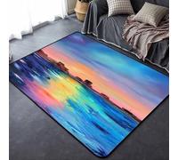 Kids Play Rug 60 X 120 Cm Washable Kids Area Rugs For Boys Bedroom Non-Slip 3D Sunset Dream Scenery Carpet Durable Living Room Mat Rug For Playroom Children Bedroom Boys Decor -405357385834