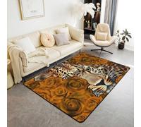 Kids Play Rug 60 X 90 Cm Washable Kids Area Rugs For Boys Bedroom Non-Slip 3D Animal Leopard Carpet Durable Living Room Mat Rug For Playroom Children Bedroom Boys Decor -354556359342