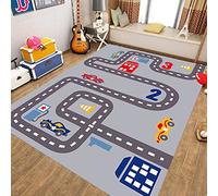 Kids Play Rug Town City Road Car Mat Children's Carpet Learning Educational Area Rug For Boys Girls Bedroom Playroom Games Mat(A,140 * 200cm)