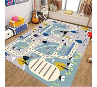 Kids Play Rug Town City Road Car Mat Children's Carpet Learning Educational Area Rug For Boys Girls Bedroom Playroom Games Mat(D,120 * 200cm)
