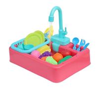 Kids Play Sink | Pretend Play Working Sink | Interactive Activities Pretend Water Table for Kids Ages 1-3 Boys Indoor Outdoor Kindergarten Preschool