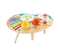 Kids Play Table - Wooden Educational Baby's Drum And Xylophone Table - Funny Sensory Educational Musical Toys for 2+ Children Boys Girls Kid Baby