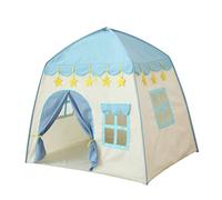 Kids Play Tent, 51" Princess Castle Teepee with Carry Bag, Fairy Playhouse for Indoor/Outdoor/51.18x39.37x51.18 Inch (Blue)