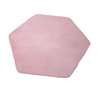Kids Play Tent Mat Hexagon Design Plush Rug for Crawling Babies, Suitable for Various Indoor Uses Including Living Room or Pet Pad (Pink)