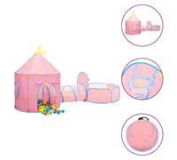 Kids Play Tent Pink 301x120x128cm 170T Polyester Tunnel Castle with 250 Balls XL