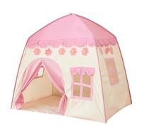 Kids Play Tent Playhouse for Girls Boys Indoor Outdoor Durable Oxford Cloth Children Play House with Mesh Windows Spacious 51.2 x 39.4 x 51.2 Inches Blue or Pink (Pink)