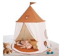 Kids Play Tent Pop-up Indian Tent Tipi Baby Princess Prince Castle Play Tent baby garden toys Indoor Outdoor Large Children Portable Playhouse Toddler Toys Christmas & Birthday Gift (brown bear)