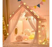 Kids Play Tent With a String of Star Lights Children's Tent Playhouse Indoor Princess Girl Large House Outdoor Playground Children's Birthday Gift