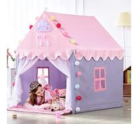 Kids Play Tents for Girls Large Fairy Playhouse for Kids Princess Castle Tent for Indoor Use Toddler Tent Children Play House (Grey)