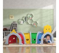 Kids Play Tunnel for 3-6 Years Crawl and Climb, Lion Design AIYAPLAY Multi One Size