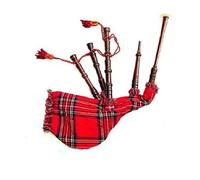 Kids Playable Bagpipes Junior Scottish Toy Bagpipe Set Highland Practice Starter Instrument (Royal Stewart)