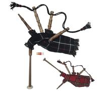 Kids Playable Mini Bagpipe Sheesham Wood Starter Instrument | Scottish Bagpipe for Children & Beginners | Includes 2 Reeds | Fun Learning Musical Toy (Mackenzie)