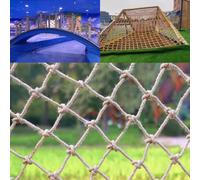 Kids Playground Hemp Rope Net,Heavy Duty Play Safety Netting,Playground Fence Protective Mesh,Rope Bridge Rope Ladder Climbing Net,Truck Cargo Net Cover,Child A(Size:0.5Mx1M（1.64FTx3.28FT）,Color:Jute)