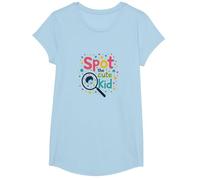 Kids Polka Dot Spot The Cute Kid Fun Wear T-Shirt, Girls, Baby Blue, Large