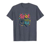 Kids Polka Dot Spot The Cute Kid Fun Wear T-Shirt, Men, Heather Blue, L