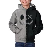 Kids pooky Sweatshirts G st a e Hoodie Halloween Long Sleeve Patchwork Pullover Fall Winter Part Costume Outfits Comfortable Hoodies Jumpers for Boys Girls (Black, 9-11 years)