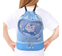 Kids Pool Bag, Children's Swimming Bag, Waterproof Swimming Bag, Dry Wet Separated Cartoon Drawess, Lightweight Pool Accessories for Beach School, Use Travel Activities, Sports, Camping, Gym