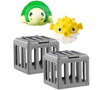 Kids Pool Diving Toys, Water Swimming Dive Pools Game, Diving Cages Toy with Animals Floating, Easy Release Sinking Cage, Toddler Bath Toy Play Set, Outdoor Beach Lake Swim Summer Party Gift (2Pcs, B)