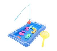 Kids Pool Fishing Toy, Interactive Educational with Plastic Fishing Rod and Fish for Shape and Color Learning, Motor Skills Development