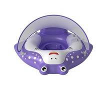Kids Pool Float - Inflatable Canopy Swimming Trainer Float, Sun Shade Protection Water Seat Design, Secure Support Ring + Stable Balance Floats System, Durable PVC Safe Build Structure - For 6-36