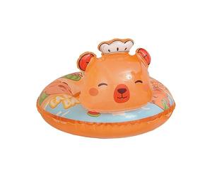 Kids Pool - Float Inflatable Water Raft with Cartoon Capybara Design, Fun Swimming Float Featuring Safety Handles for Bath Tub Beach Shower Summer Outdoor Play Girl Boy Pool Party Fun