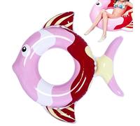 Kids Pool Float Ring - Inflatable Fish Swim Tube Toy, 21.65inch Durable PVC Safe Buoyancy Design For Children Water Play Beach Pool Party Vacation Travel Outdoor Summer Use