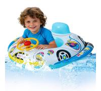 Kids Pool Float | Waterproof Swimming Ring Floats with Steering Wheel,Pool Swim Ring Beach Supplies,for Beach Shower Bathtub Bathroom Water Activities Parties Boys Girls Kids