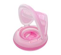 Kids Pool Float with Canopy, Portable Ergonomic Inflatable Waterproof, Cute Blow Up Raft, for Kids Aged 6 Months to 4 Years Beach Water Park Vacation Lake River Party Travel