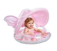 Kids Pool Float - With Handle Inflatable Swimming Rings, Splash Guard Seat Crotch | Leak Proof Seam Welding, Bright Cartoon Animal Print, Foot Rest Bladders, 5 Minute Pump Up For Safety Seat