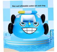 Kids Pool Float with Water Gun Inflatable Swim Float Summer Swimming Pool Toy for Boys Girls Blue