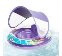 Kids Pool Floating Ring - Inflatable Swimming Ring with Removable Canopy - Summer Toys For Kids, For The River Summer Parties Playing Outside Inside The Jetty Games Surfing In The W