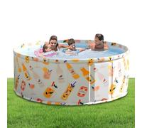 Kids Pool Foldable,Inflate Free Pool Outdoor & Indoor 45cm Height - Summer Activities For Balcony Garden Garage Lawn Patio Outdoor Indoor