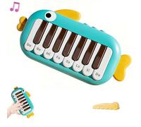 Kids Portable Electronic Keyboard Toy - 49 Keys Multifunctional Pocket Piano for Beginners with 100 Songs, Animal Sounds & Light-Up Keys, Musical Learning Gift for Toddlers Boys Girls Age 3 4 5 6 7 8