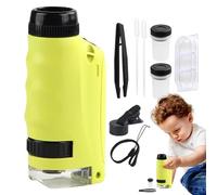 Kids Portable Microscope - 250x Magnification Handheld Science Tool with LED Light | Outdoor Exploration Microscope Toy for Kids, Perfect for Nature Study and STEM Learning (Ages 6+)