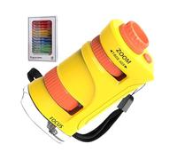 Kids Portable Microscope - Inspires Scientific Discovery Learning, Sixty Eighty Zoom Handheld Magnifier, Twelve Piece Educational Experiment Slides, Durable Abs Accessory Case | for School Classroom