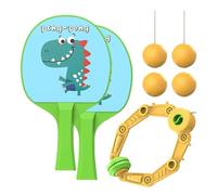 Kids' Portable Table Tennis Exerciser - Indoor Ping Pong Door Attachment | Adjustable Training Device with Balls & Paddle