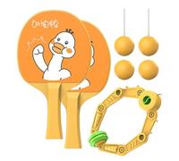 Kids' Portable Table Tennis Exerciser - Indoor Ping Pong Door Attachment | Adjustable Training Device with Balls & Paddle