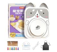 Kids Pottery Wheel 5V DC USB - Cute Animal Electric Clay Wheel, Creative Art Tool for Molding Shaping Crafting Carving Painting | Professional Ceramics Kit Children Home School Studio Pottery Making