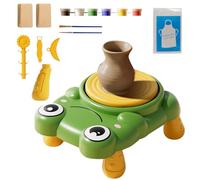 Kids Pottery Wheel Kit | Handmade Pottery Set | Interactive Clay Craft Tools for Beginners Art Classes Students Homeschooling Summer Camp Classroom Family Time Home Party