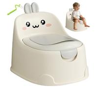 Kids Potty with Handle Rabbit-Shaped Toddler Potty with Drawer Toilet Bowl & PU Cushion Non-Slip Splash-Proof Potties Training Chair for 0-6 Years Old, Training Toilet, Kids