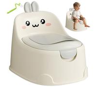 Kids Potty with Handle Rabbit-Shaped Toddler Potty with Drawer Toilet Bowl & PU Cushion Non-Slip Splash-Proof Potties Training Chair for 0-6 Years Old, Xmas Decorations